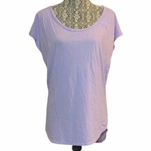 American Eagle Outfitters Lavender Purple Basic Fit Short Sleeve Top Size Medium